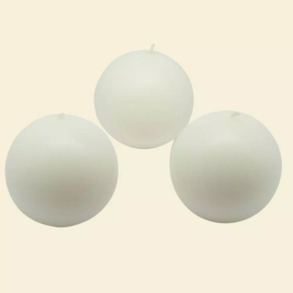 Zest Candle 3 In. White Ball Candles (6-Box) 1 Zest Candle 3 In. White Ball Candles (6-Box)
