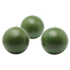 Zest Candle 3 In. Hunter Green Ball Candles (6-Box)