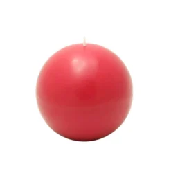 Zest Candle 4 In. Red Ball Candles (2-Box)