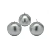 Zest Candle 2 In. Metallic Silver Ball Candles (12-Box)