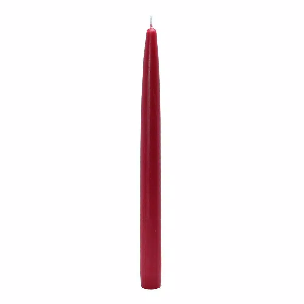 Zest Candle 10 In. Red Taper Candles (12-Set) 2 Zest Candle 10 In. Red Taper Candles (12-Set) - Image 2