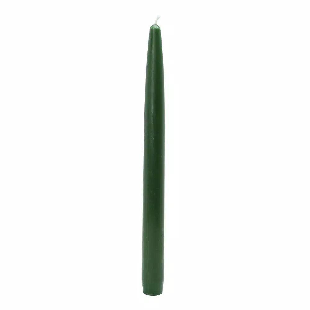 Zest Candle 10 In. Hunter Green Taper Candles (12-Set) 2 Zest Candle 10 In. Hunter Green Taper Candles (12-Set) - Image 2