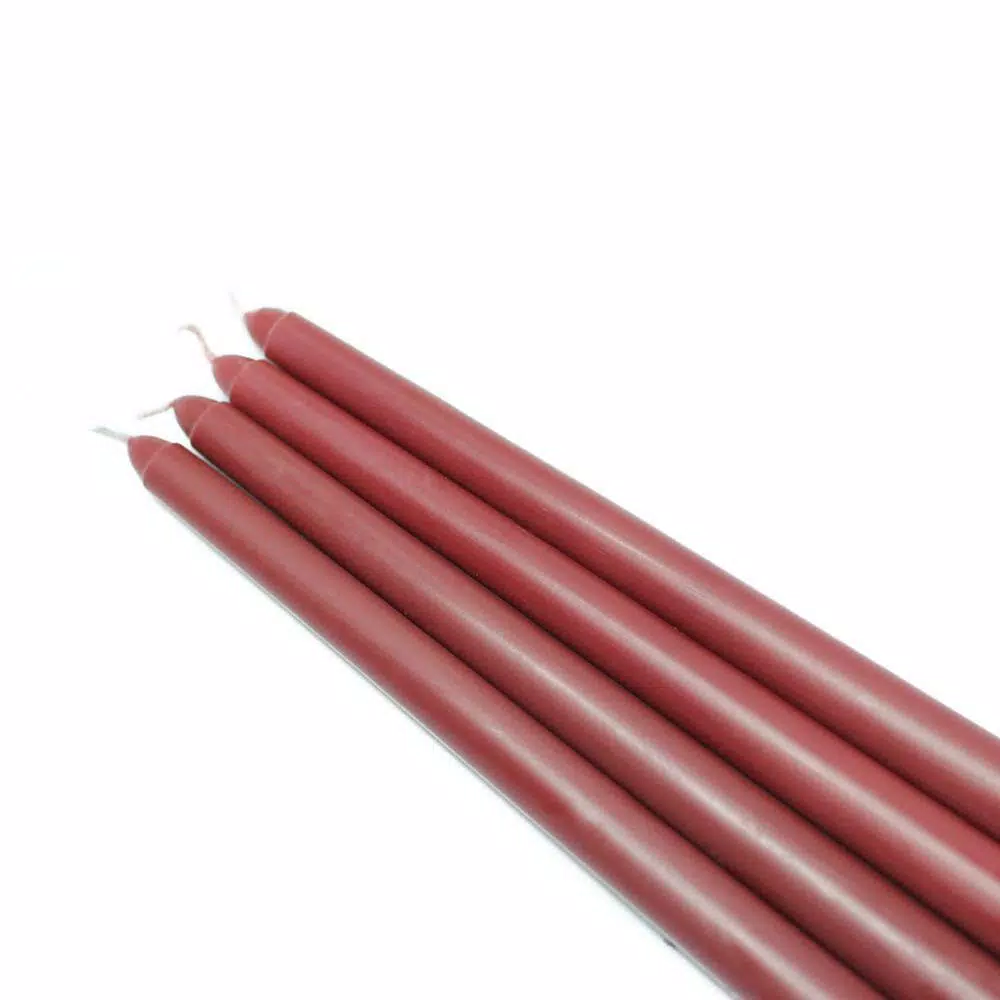 Zest Candle 12 In. Burgundy Taper Candles (12-Set) 1 Zest Candle 12 In. Burgundy Taper Candles (12-Set)