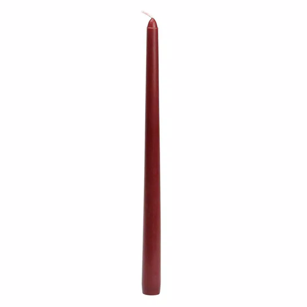 Zest Candle 12 In. Burgundy Taper Candles (12-Set) 2 Zest Candle 12 In. Burgundy Taper Candles (12-Set) - Image 2