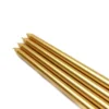 Zest Candle 12 In. Metallic Gold Taper Candles (12-Set)