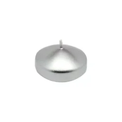 Zest Candle 1.75 In. Metallic Silver Floating Candles (Box Of 24)