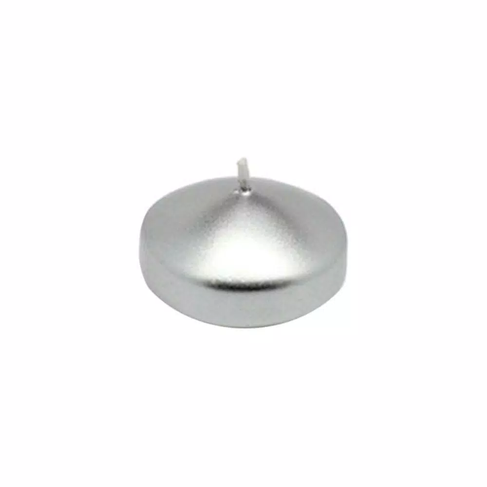 Zest Candle 1.75 In. Metallic Silver Floating Candles (Box Of 24) 1 Zest Candle 1.75 In. Metallic Silver Floating Candles (Box Of 24)