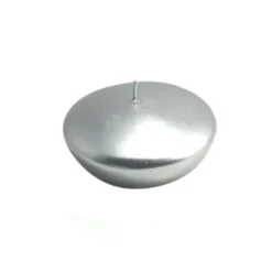 Zest Candle 3 In. Metallic Silver Floating Candles (Box Of 12)