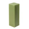 Zest Candle 3 In. X 9 In. Sage Green Square Pillar Candle Bulk (12-Box)