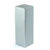 Zest Candle 3 In. X 9 In. Metallic Silver Square Pillar Candle Bulk (12-Box)