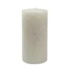 Zest Candle 3 In. X 6 In. Metallic White Glitter Pillar Candle Bulk (12-Box)